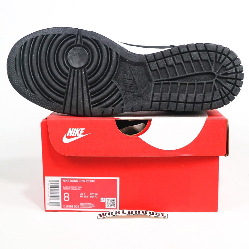 nike dunk low retro black white original