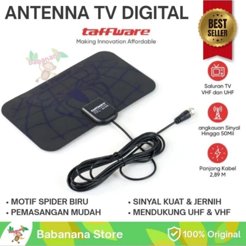 Antena TV Digital Dinding Indoor DVB-T2 Ruangan Mini 4K 25dB High Gain