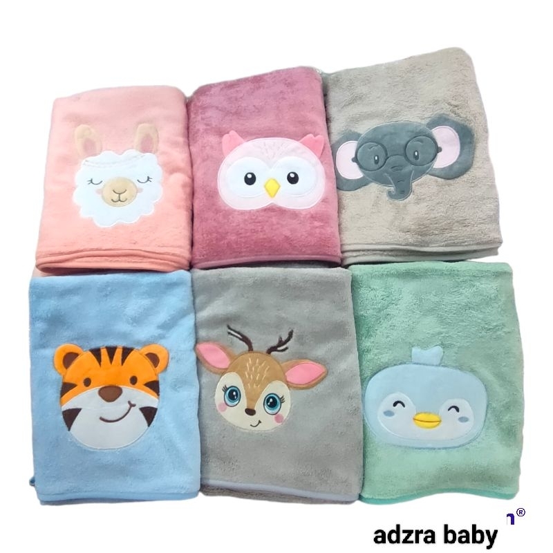 grosir!!! handuk mandi bayi motif animal 50x100 bahan halus dan kembut