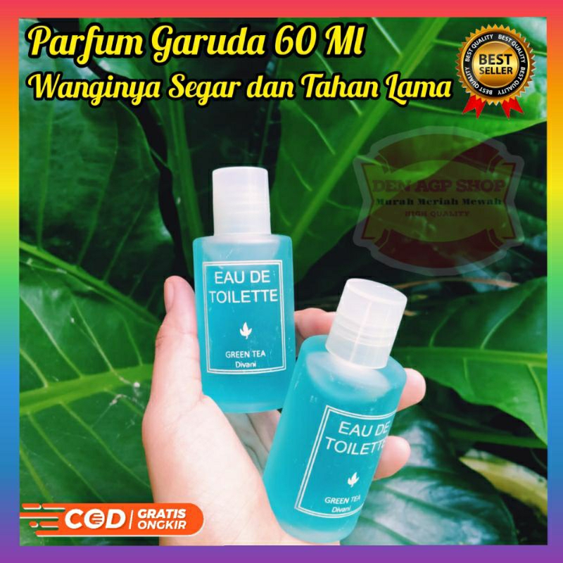 PARFUM GARUDA INDONESIA 60ML EAU DE TOILETTE GREEN TEA DIVANI AROMA FRESS TAHAN LAMA
