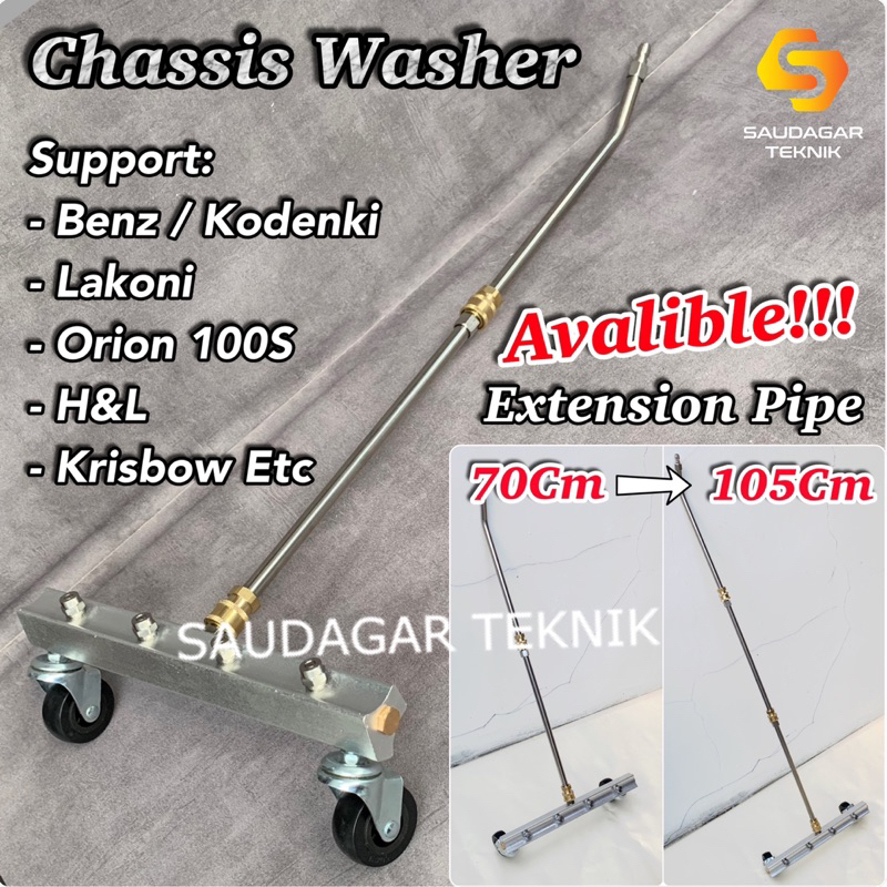 Chassis Washer Quick Release Alat Cuci Kolong Mobil Undercarriage Washer Pembersih Semprot Kolong Mobil Stik Ekstension Jet Cleaner Lakoni Laguna 70 100M Daytona 120G