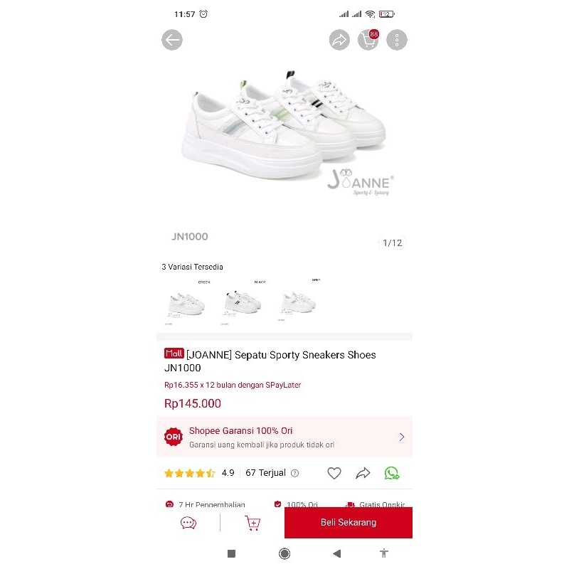 JOANNE ORIGINAL Sepatu Wanita