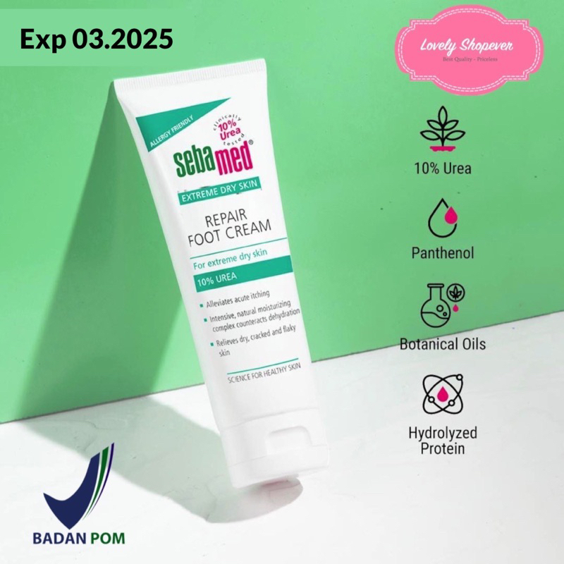 Sebamed Repair Foot Cream Extreme Dry Skin Repair Urea 100 ML 100ML krim kaki kulit kering kasar Krim Eksim