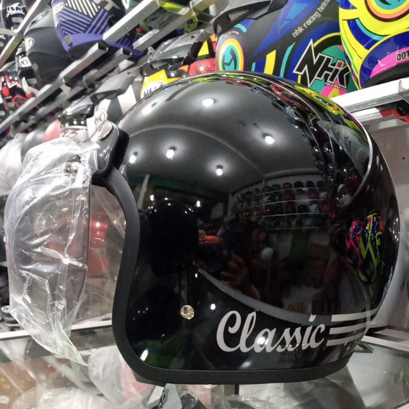 HELM MURAH, HELM HALF FACE BOGO CLASSIC GAYA RETRO KUALITAS BAGUS TERJAMIN DENGAN UKURAN YG SUPER BI