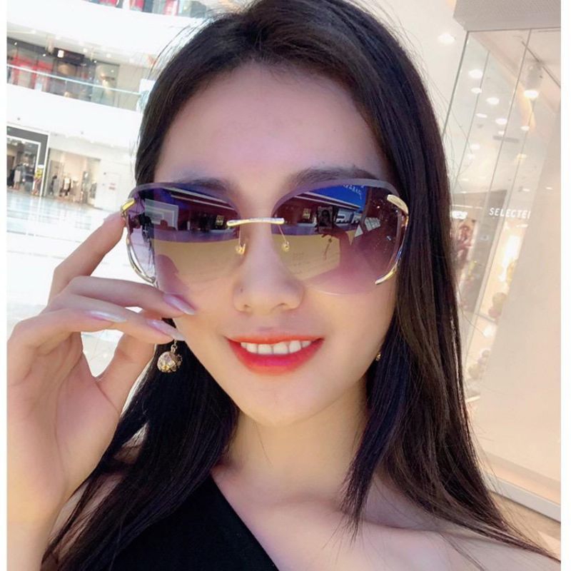 Kacamata Wanita Import Retro Anti Radiasi UV Protection Sunglasses Korean Fashion Besar