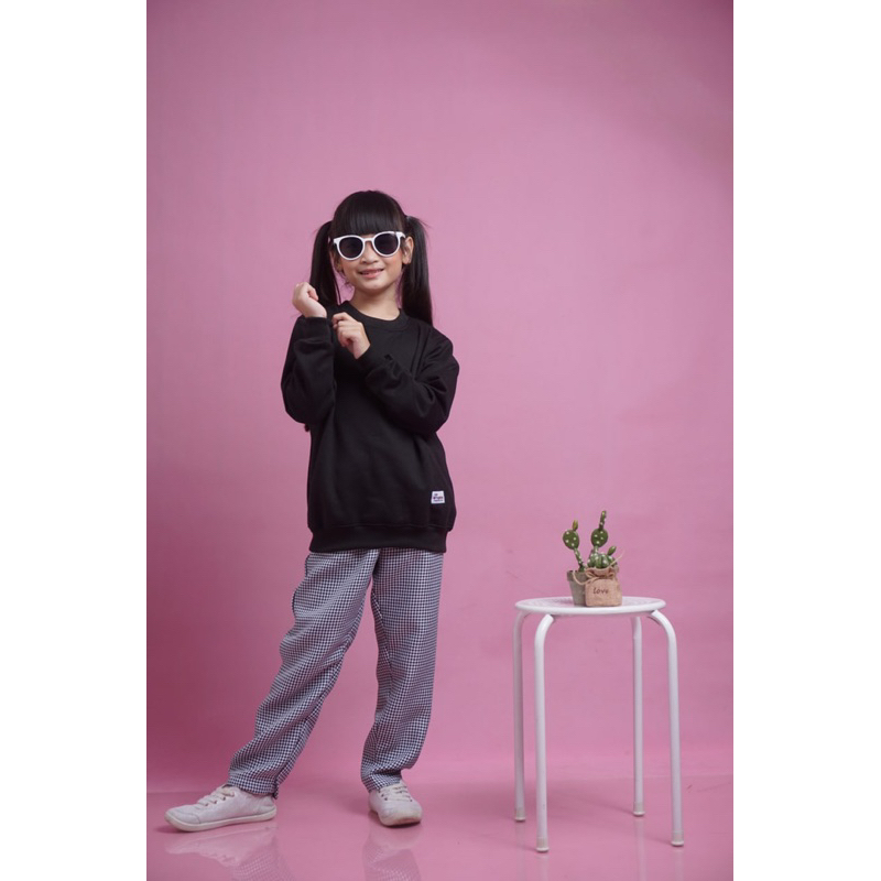 Crewneck Anak/crewneck anak polos/switer anak Polos|sweater oblong anak| Bahan Fleece Tebal (Laki-laki/Perempuan)