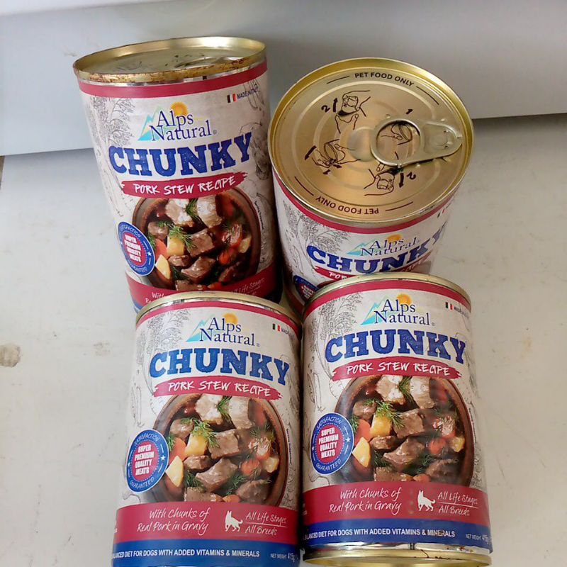 alps Natural Chunky kaleng 400gr Dog food - Pork