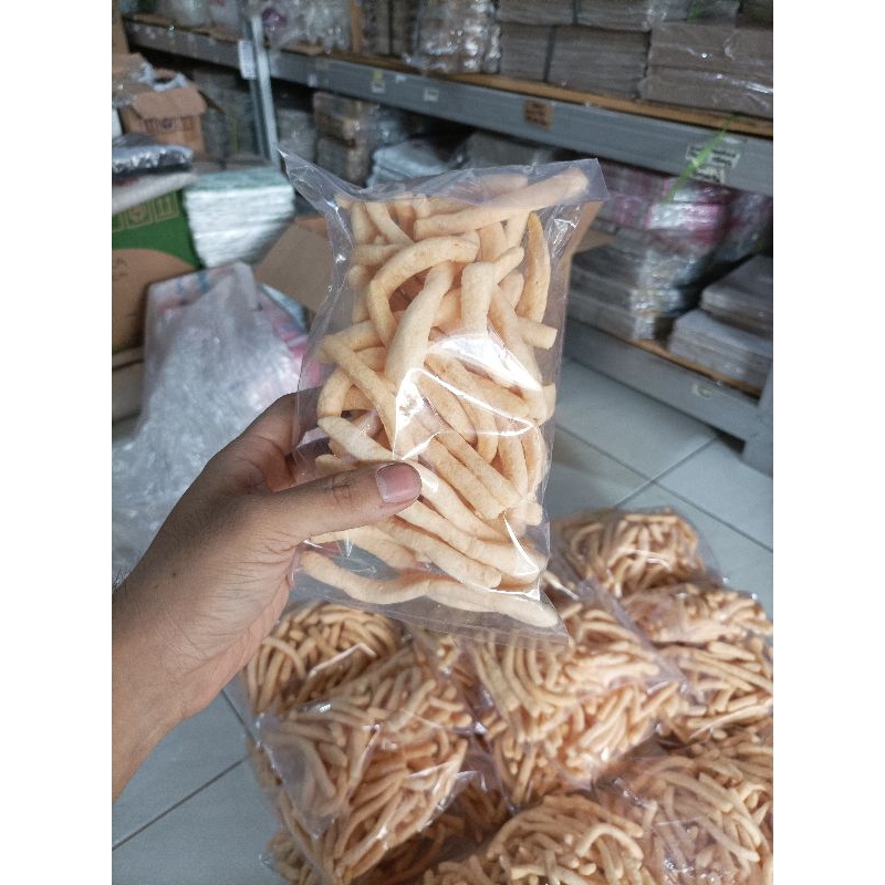 kletek/amplang/kerupuk udang asli 100gram