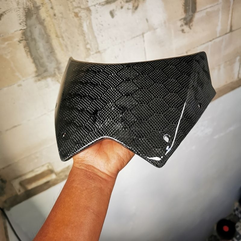 Visor Satria fu facelift Carbon kevlar hexagon