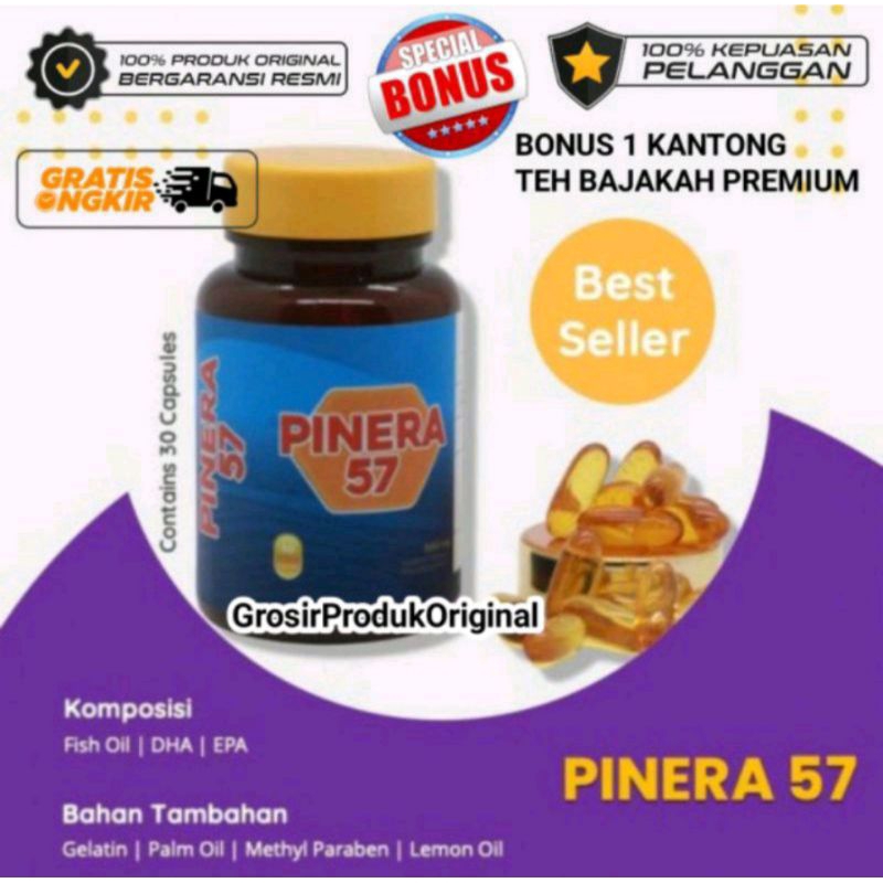 Pinera 57 Pinus Merah Korea dan Fishoil Original