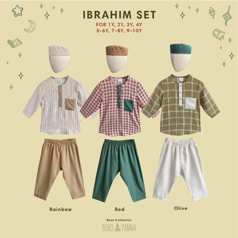 BOHOPANNA - RAYA COLLECTION - IBRAHIM SET - Setelan Anak