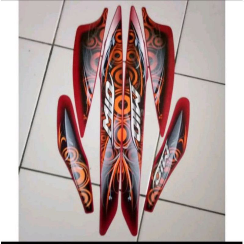 stripping stiker body mio smile 2011 body merah