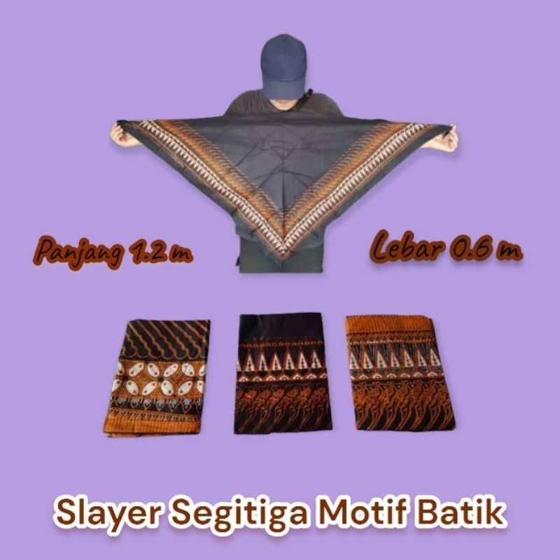 SLAYER PANJANG SEGITIGA BATIK / IKET UDENG JAWA