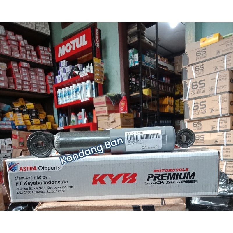 SHOCKBREAKER DEPAN VESPA PX-150 ASLI MERK KYB TYPE KYOC-4030 (PRODUK DI JAMIN ASLI)