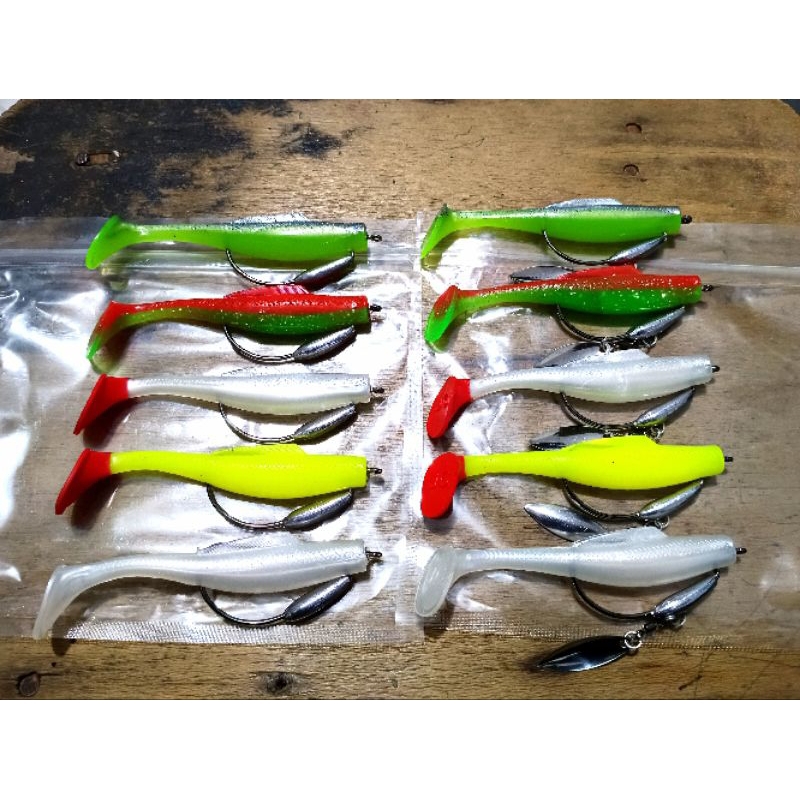 2PCS SOFT LURE 10CM. 13GRAM DAN 13,8GRAM