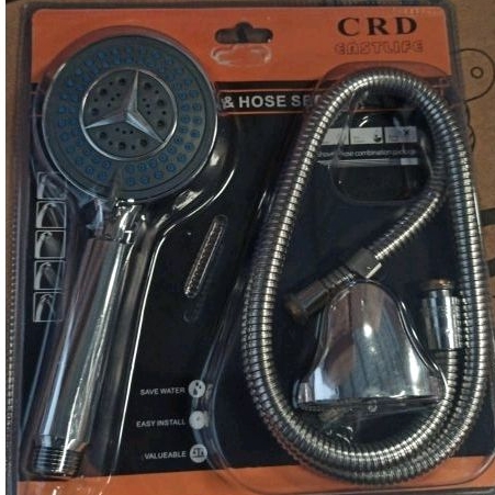 HAND SHOWER SET 1/2&quot; Kepala Shower 5 Mode + Selang + Cantolan - CRD