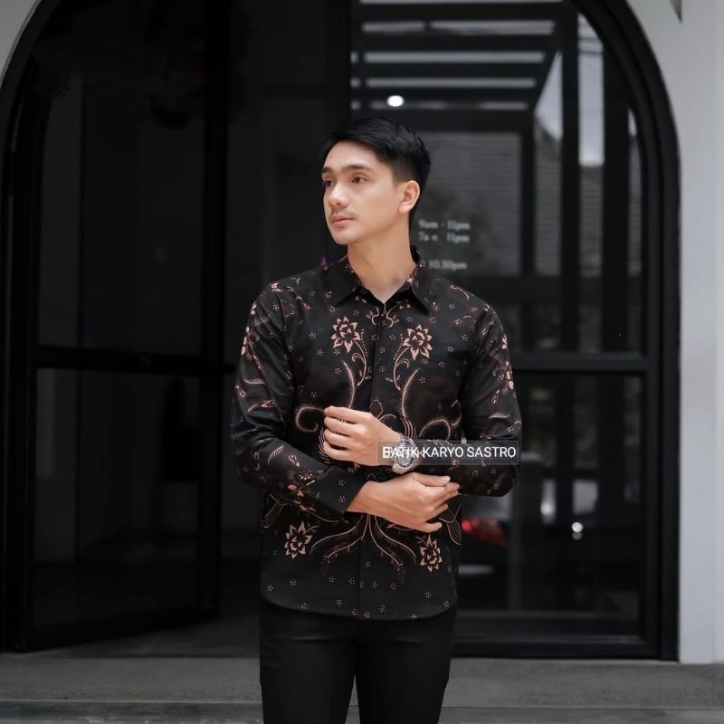 Kemeja Batik Pria Lengan Pendek Slimfit Premium Baju Modern Katun Lapis Furing