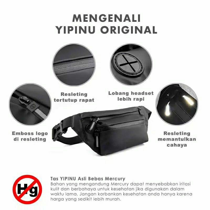 Waistbag premium parasut anti air ORIGINAL TINGOFINE