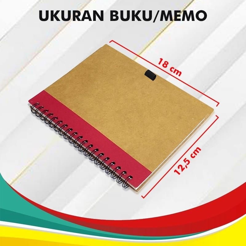 

Buku Memo Note Daur Ulang Pulpen 2IN1 Go Green Murah