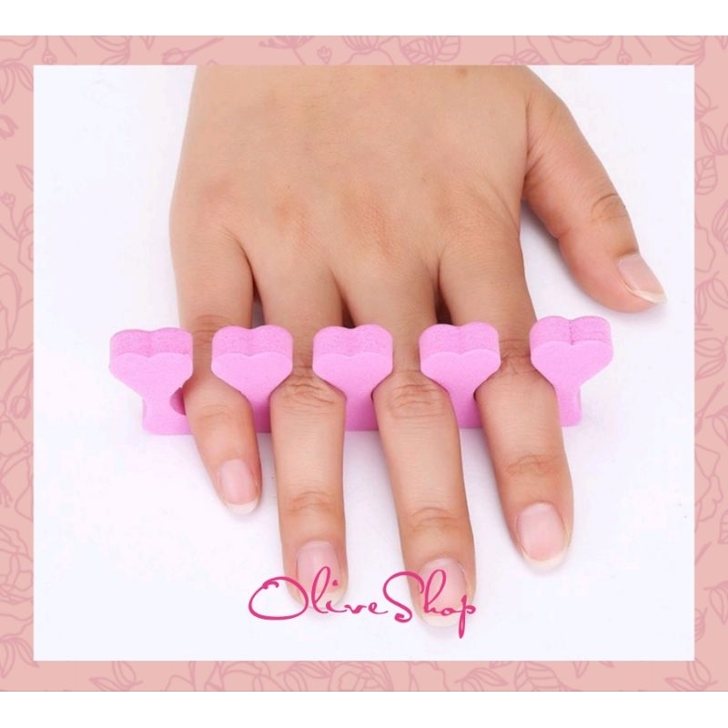 OliveShop ❤️ 1set (2pcs) Spons Pembatas Jari Tangan Kaki Sekat Jari Kaki Tangan Toe Seperator Nail Art