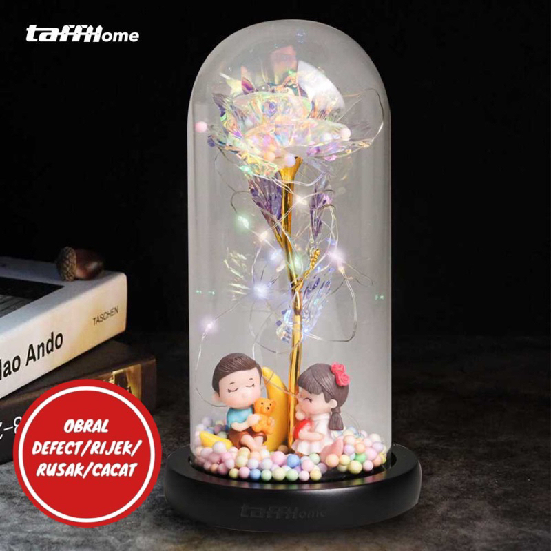 [OBRAL RIJEK] Lampu Meja Hias LED Mawar Beauty &amp; The Beast Bubble Colorful - RG-016