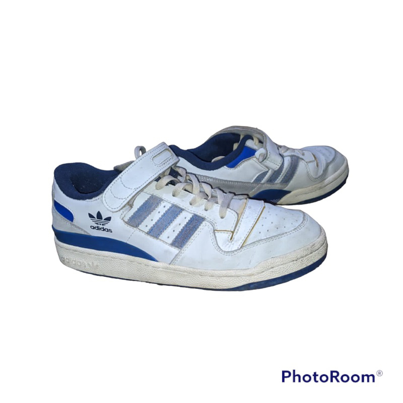 sepatu Adidas forum 84 low blue thread second original