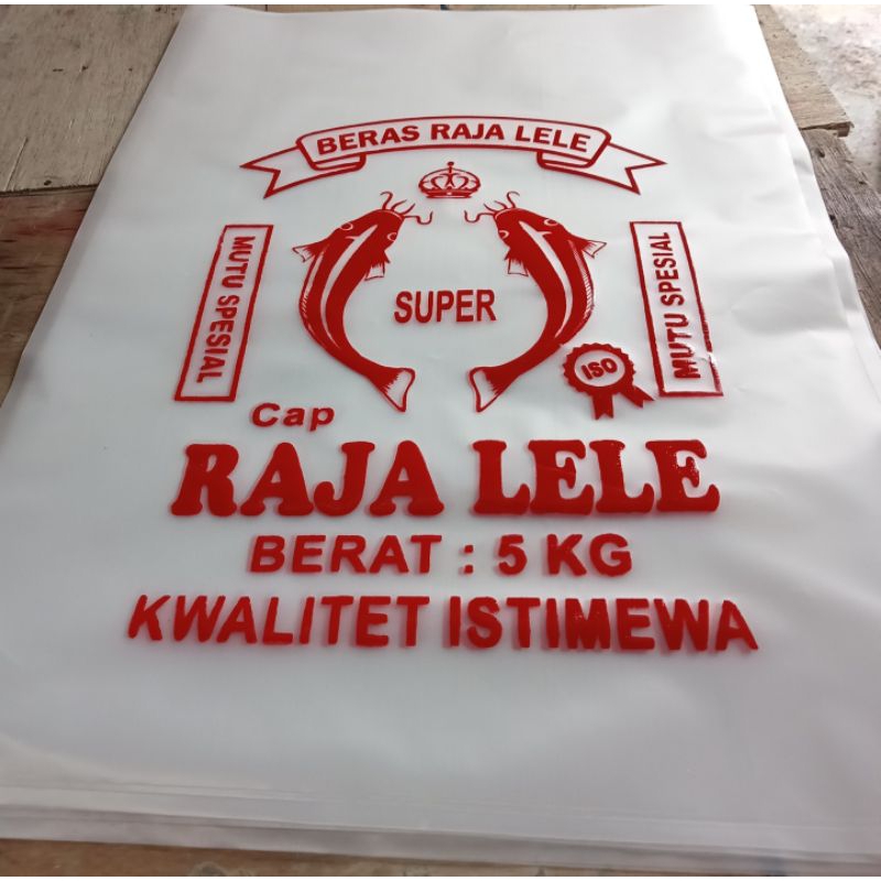 

Plastik kemasan beras 5kg cap raja lele