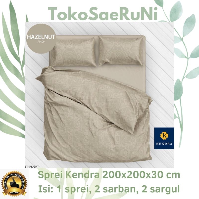 Sprei Kendra 200x200x30 Polos Hazelnut