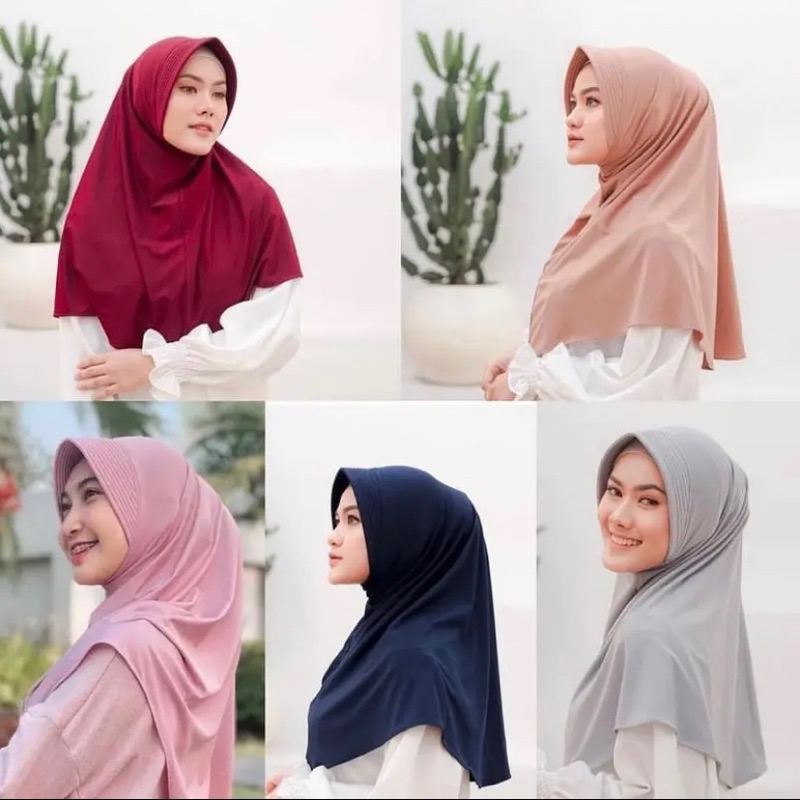 100 dapat 10 Hijab Bergo Hamidah