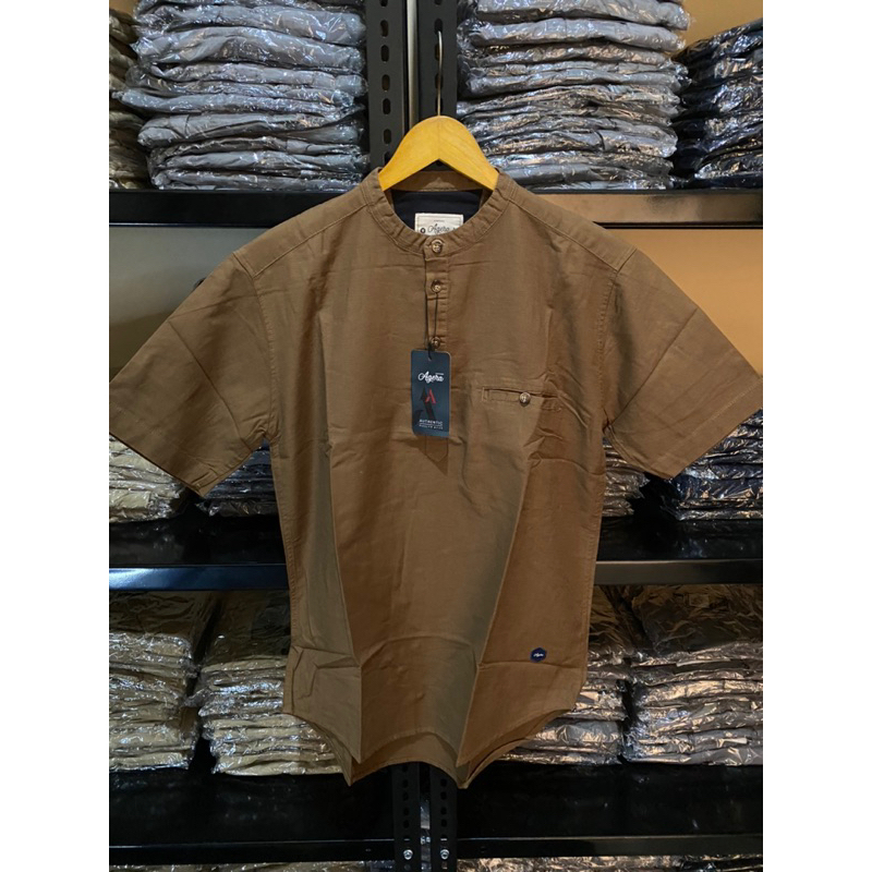 REAL PICT baju muslim kemko kemeja semi koko pria dewasa lengan pendek harley rabbani agera terbaru 