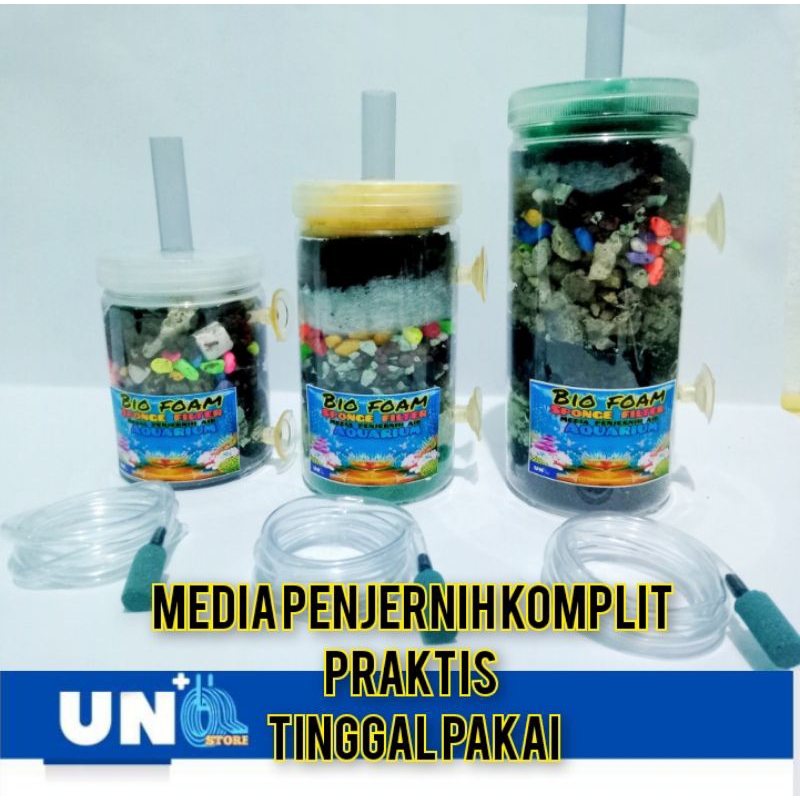 FILTER BIO FOAM AERATOR MEDIA PENJERNIH AIR AQUARIUM KOMPLIT