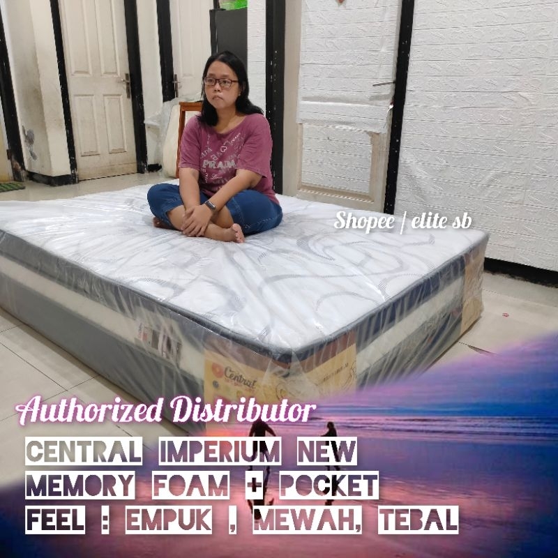Central Imperium Memory foam pocket spring 180 x 200 kasur spring bed mewah feel empuk tenang