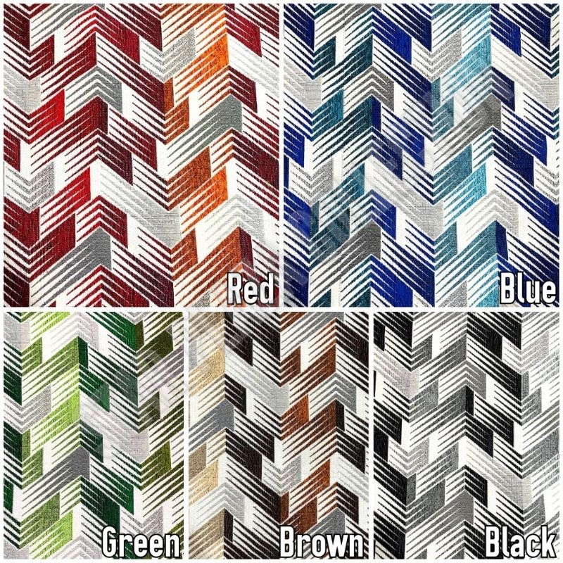 Bahan Kain Chenille Meubel Sofa / Jok / Kursi Motif Abstrak Geometris Minimalis - Arion (Sarung Bant
