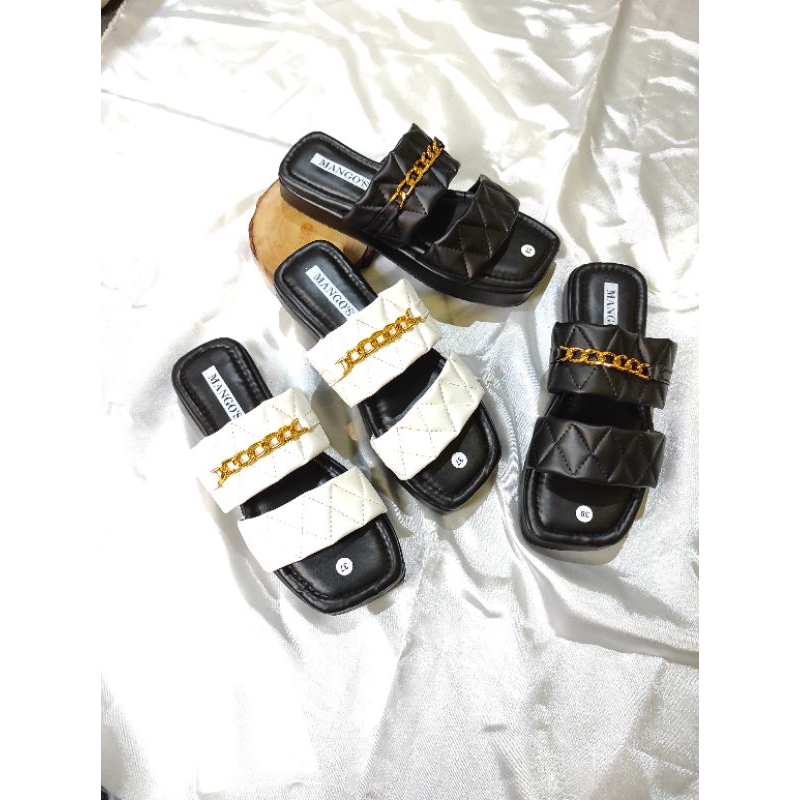 MANGO'S Platform Rantai Helena Sandal Wanita Platform Premium Original Hello