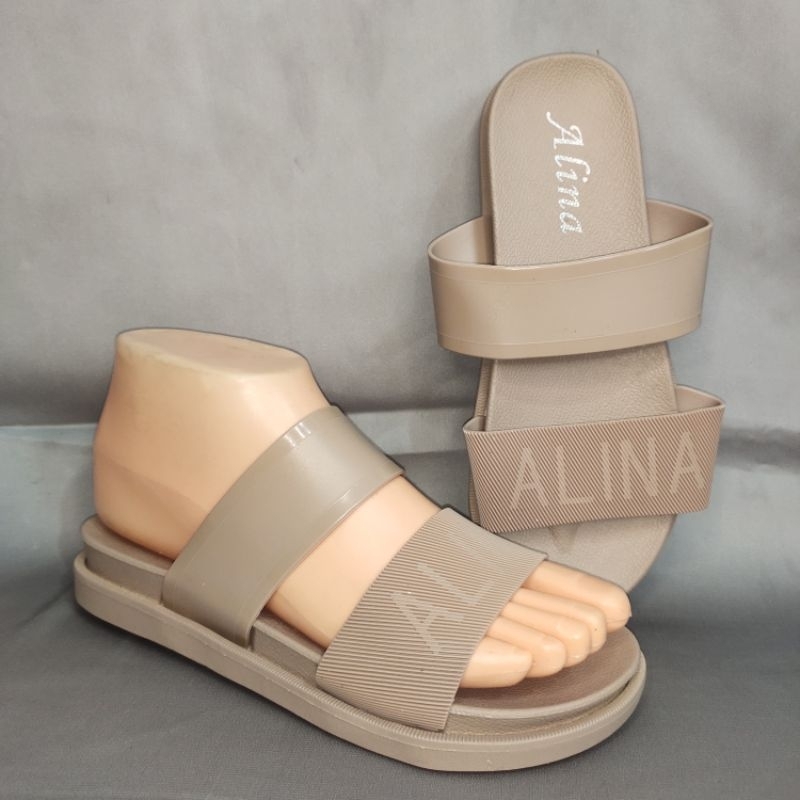 Sandal Wanita Terbaru /Sendal Selop Jelly Alina 0912-AL/Sendal Karet Kekinian