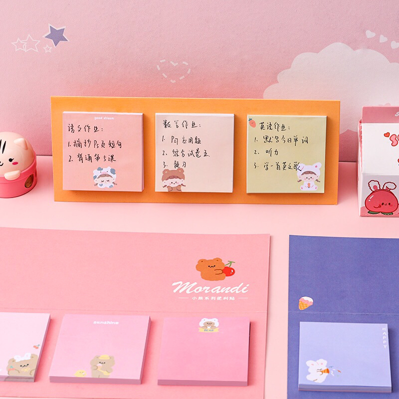 READY STOCK BISA COD - MEMO PAD STICKY NOTE KERTAS TEMPEL CATATAN PESAN INDEK PEMBATAS BUKU PENANDA NOVEL KARAKTER KARTUN HEWAN LUCU DESAIN ANAK PEREMPUAN KAWAII GAYA REMAJA CEWEK KPOP KOREA FANCY ELEGAN MURAH PREMIUM IMPOR AESTHETIC JURNAL DEKORASI DIY