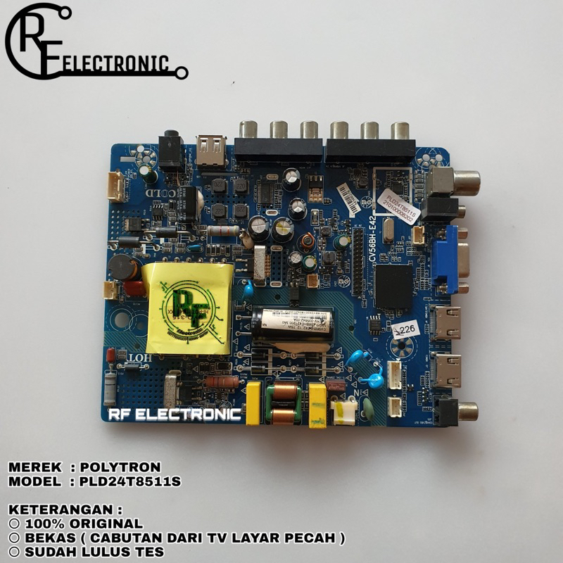 Mainboard TV LED POLYTRON 24T8511S Mainboard TV POLYTRON 24T8511S Mainboard POLYTRON 24T8511S Mainbo