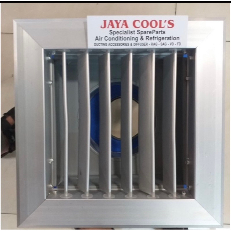 Grill ducting ac lobang angin exhaust 20x20cm ukuran dalam cerobong 4inch CAT PUTIH