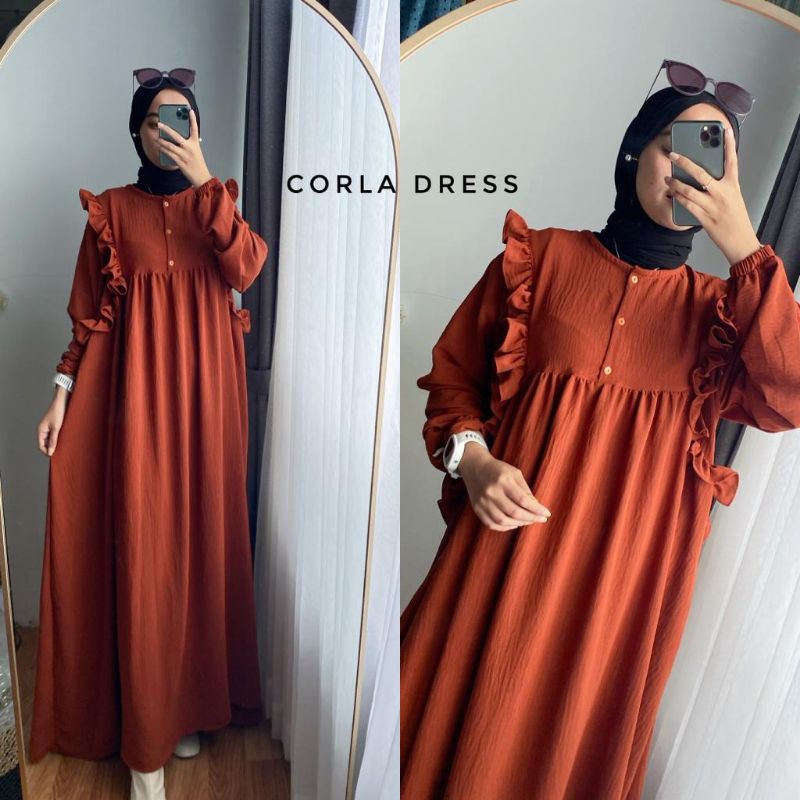 CORLA DRESS_ MODEL VIRAL KEKINIAN BISA COD