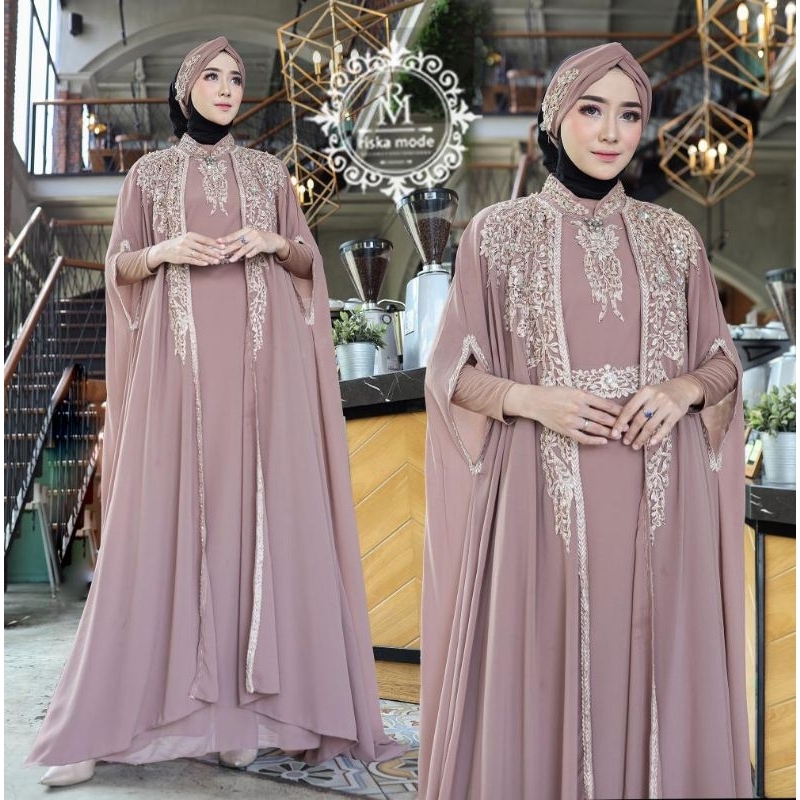 Kaftan Alissa Rose Free Inner dan Ciput Original Butik