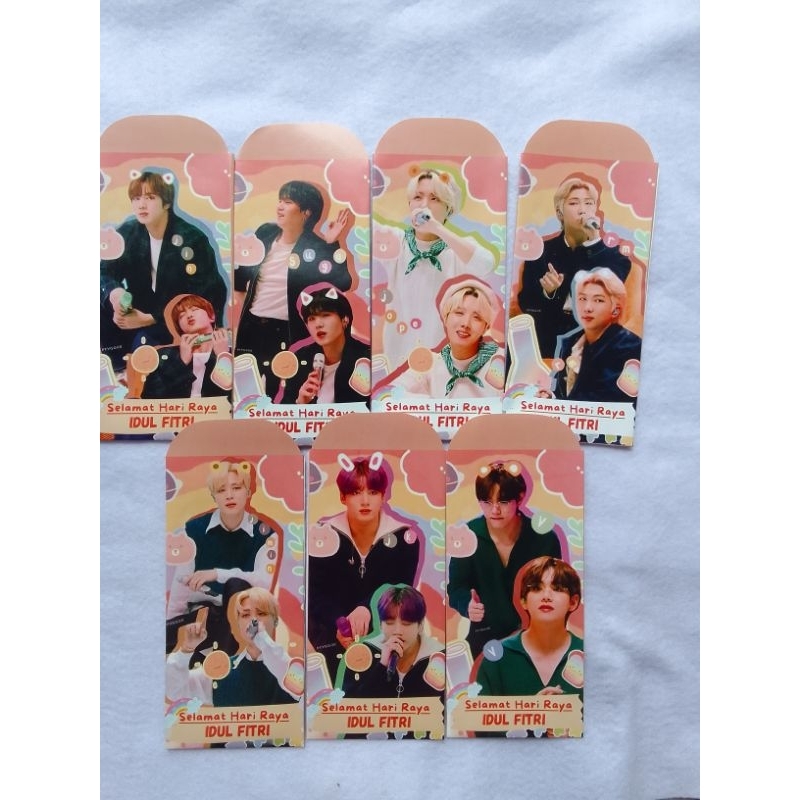 

amplop lebaran BTS jumbo isi 7