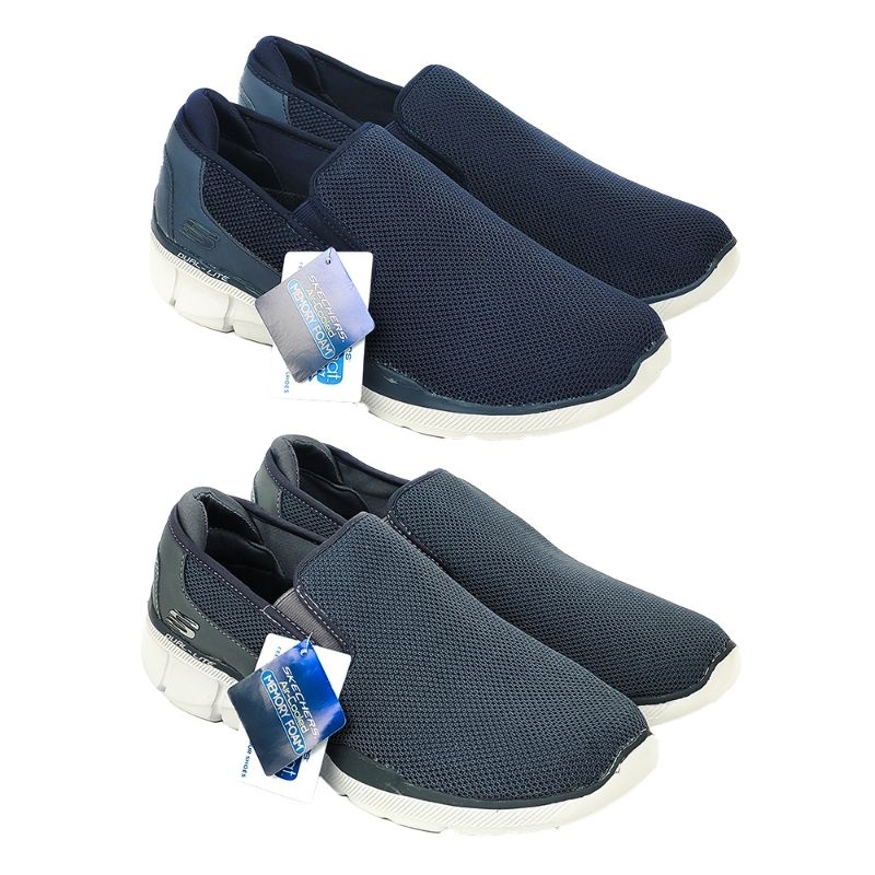 Skechers Pria Slip On Equalizer 3.0 Sumnin Sepatu Pria Slip On Casual Sneakers Hitam Polos