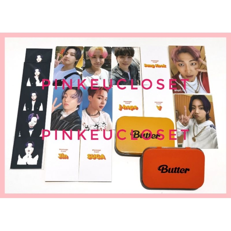 [READY] BTS BUTTER CARDIGAN / MESSAGE CARD / POB WEVERSE CASE / PHOTOSTRIP JUNGKOOK SUGA YOONGI TAEH