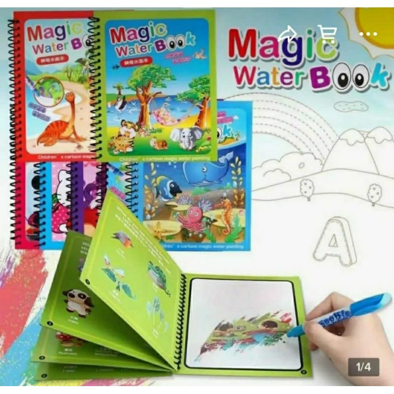 

Buku Gambar Magic Water Book Water Drawing Buku Mainan Edukasi Anak