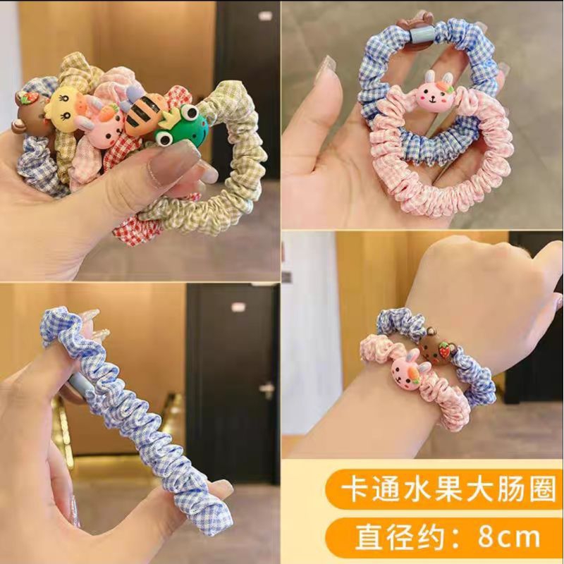 Karet Rambut Scrunchie Anak Dengan Hiasan Aksesoris Boneka Kecil Ikat Rambut Ponytail Korean Style Kuncir Anak Pita Korea Plush Doll Scrunchies