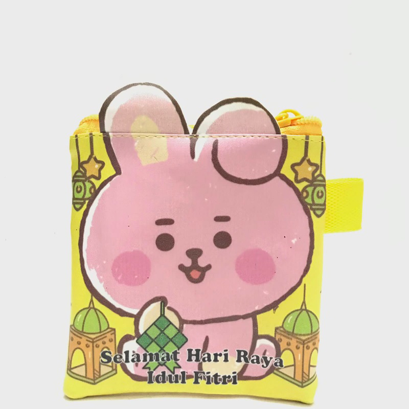 Dompet Lebaran Kotak 3D BT21 Cooky Kookie Kelinci Pink BTS