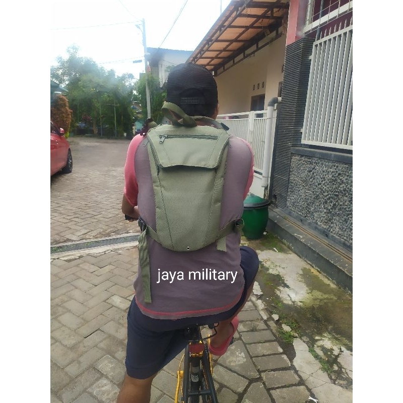 Tas Sepeda Gowes Trailrun Bag Jatah TNI Original termasuk Water Bladder Kantong Air