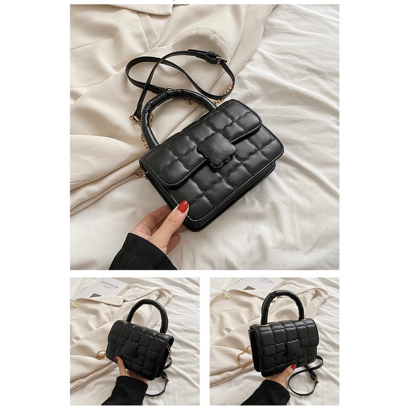 Tas Selempang Kulit Wanita Kecil Tas Cewek Rantai Mini Slingbag GD 7107