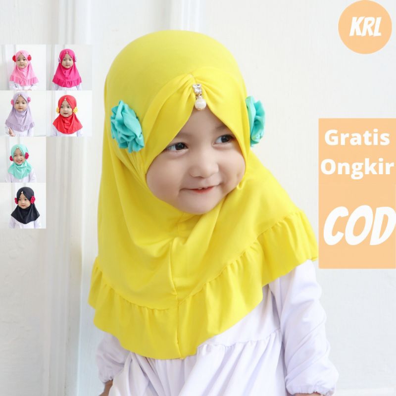 HIJAB BAYI NADHIRA / HIJAB BAYI LUCU / HIJAB BAYI MURAH /HIJAB ANAK / KERUDUNG ANAK