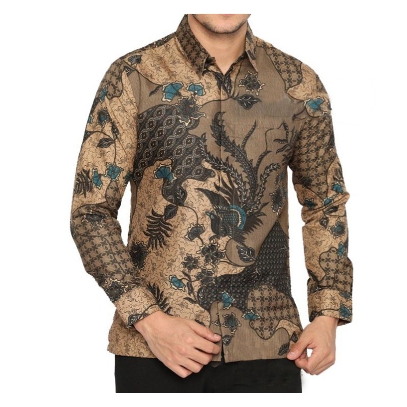 KEMEJA BATIK SEKARJAGAD BAJU BATIK PRIA MODERN CASUAL UKURAN M L XL XXL